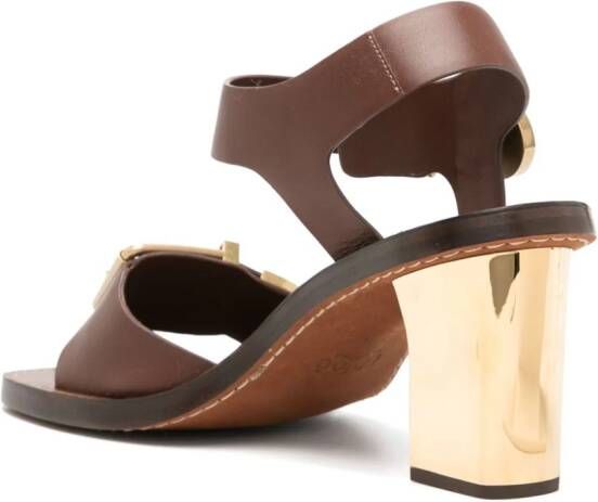 Chloé Rebecca 75mm leather sandals Brown