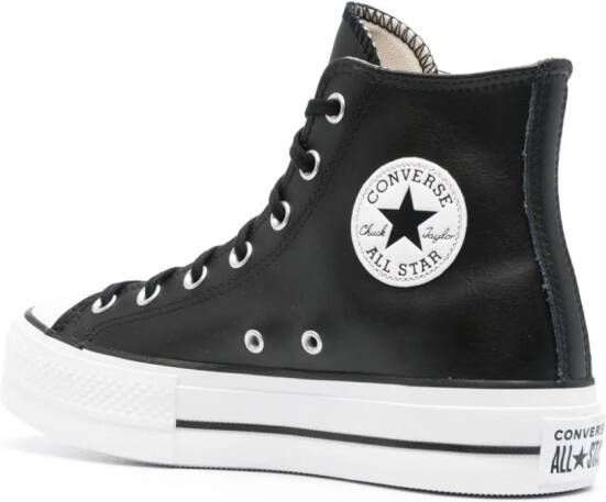 Converse Chuck Taylor leather platform sneakers Black
