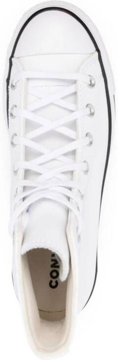 Converse Chuck Taylor leather platform sneakers White