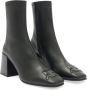 Courrèges leather block-heel ankle boots Black - Thumbnail 2