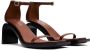Courrèges Stream 75mm leather sandals Brown - Thumbnail 2