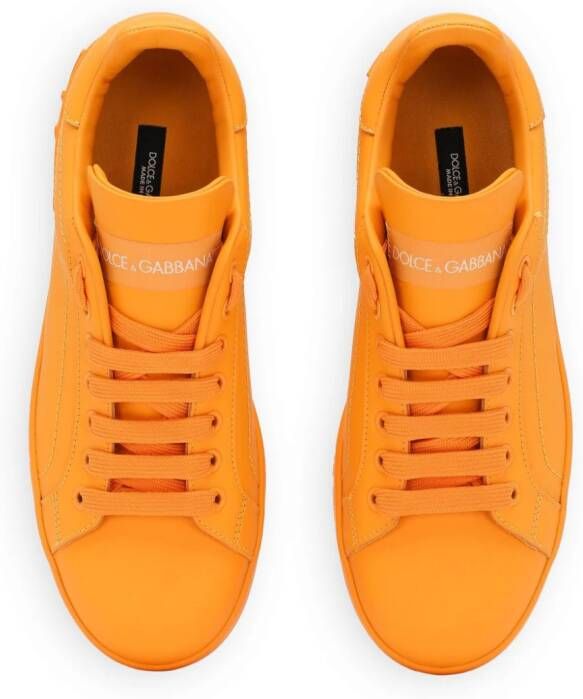 Dolce & Gabbana Portofino low-top leather sneakers Orange