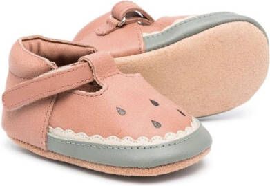 Donsje Nanoe leather crib shoes Pink