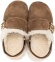 Fendi Kids FF motif leather sandals Brown - Thumbnail 3