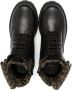 Fendi Kids FF-print leather boots Black - Thumbnail 3