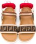 Fendi Kids FF strappy sandals Brown - Thumbnail 3
