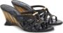 Ferragamo Gancini 70mm wedge sandals Black - Thumbnail 2