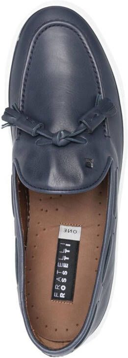 Fratelli Rossetti tassel-detail leather boat shoes Blue