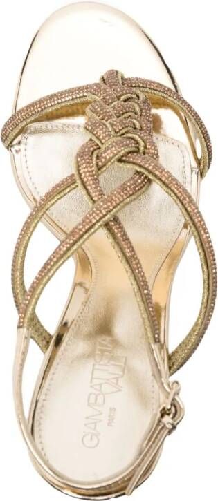 Giambattista Valli 120mm crystal-embellished sandals Gold