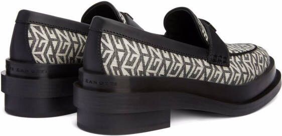 Giuseppe Zanotti Malick monogram loafers Black