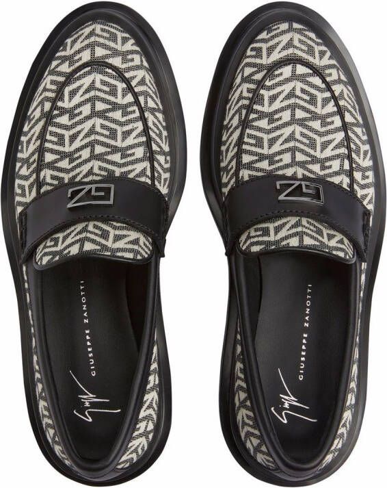 Giuseppe Zanotti Malick monogram loafers Black
