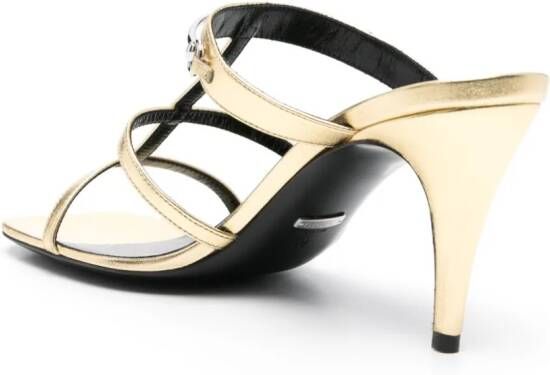Gucci 75mm horsebit-detail leather sandals Gold