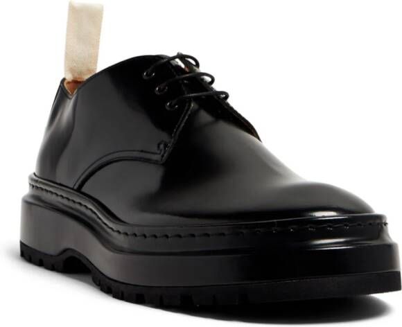 Jacquemus Les Derbies Pavane leather shoes Black