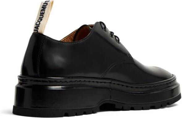 Jacquemus Les Derbies Pavane leather shoes Black