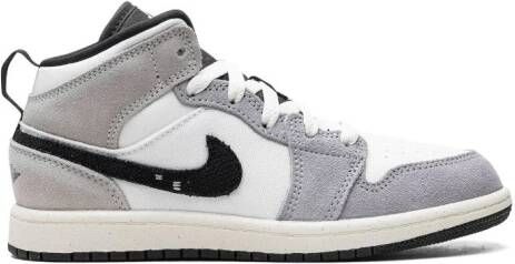 Jordan Kids Air Jordan 1 Mid SE Craft "Cement Grey" sneakers
