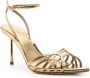 Le Silla 90mm metallic patent leather sandals Gold - Thumbnail 2