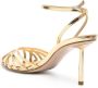 Le Silla 90mm metallic patent leather sandals Gold - Thumbnail 3