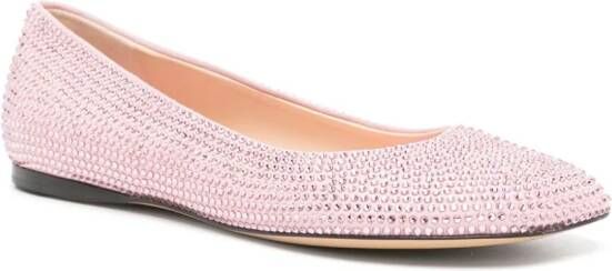 LOEWE Toy rhinestoned ballerina shoes Pink
