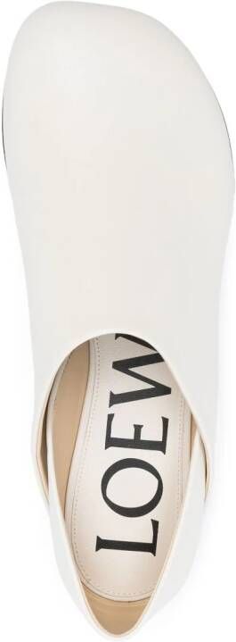 LOEWE Toy smooth-leather slipper White