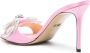MACH & MACH crystal-embellished bow 95mm satin mules Pink - Thumbnail 3