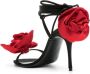 Magda Butrym 105mm floral-appliqué satin sandals Black - Thumbnail 3