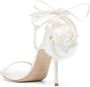 Magda Butrym 105mm flower satin sandals White - Thumbnail 3