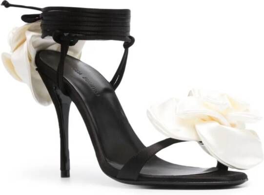 Magda Butrym 105mm ower-appliqué sandals Black