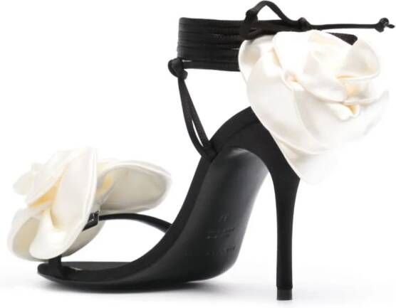 Magda Butrym 105mm ower-appliqué sandals Black