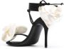 Magda Butrym 105mm ower-appliqué sandals Black - Thumbnail 3