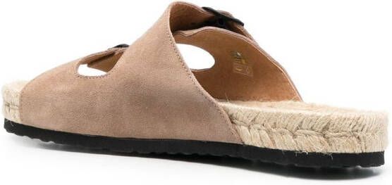 Manebi buckled espadrille sandals Brown