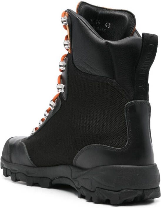 Marcelo Burlon County of Milan embossed-logo hiking boots Black