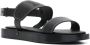 Max Mara debossed-logo leather sandals Black - Thumbnail 2