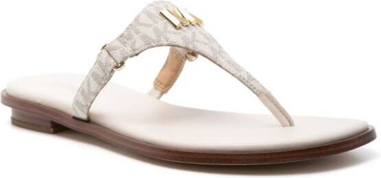 Michael Kors Jillian logo-plaque sandals Neutrals