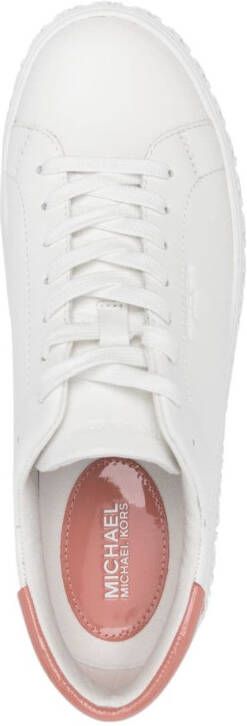 Michael Kors logo-embossed leather sneakers White