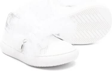 Monnalisa ruffled leather sneakers White