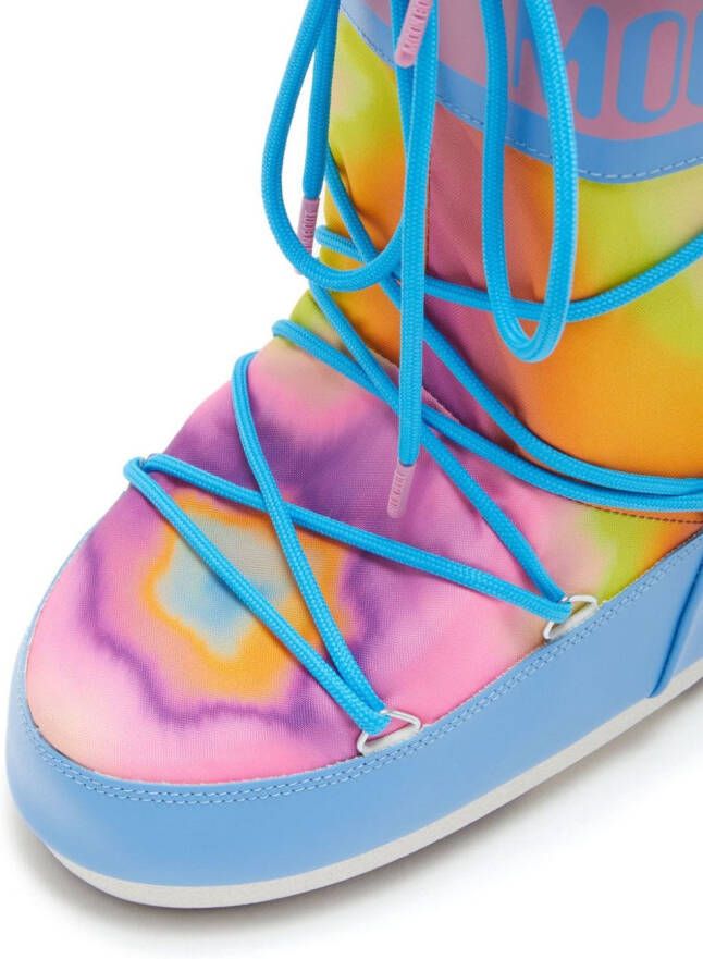 Moon Boot Icon tie-dye padded boots Blue