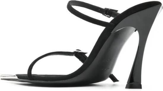 Mugler 95mm suede sandals Black