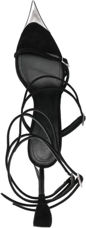 Mugler 95mm suede sandals Black