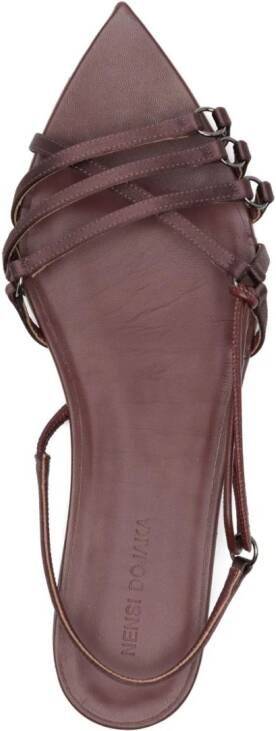 Nensi Dojaka Corset leather sandals Purple