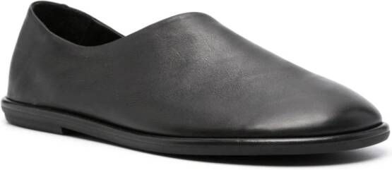 Officine Creative asymmetric leather loafers Black