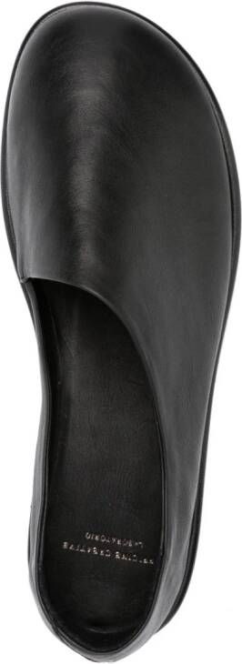 Officine Creative asymmetric leather loafers Black