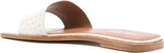 Paris Texas crocodile-effect leather sandals Neutrals