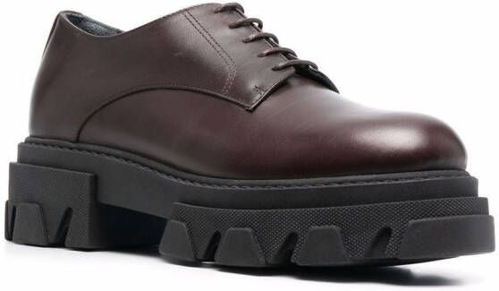 P.A.R.O.S.H. lace-up chunky-sole shoes Brown