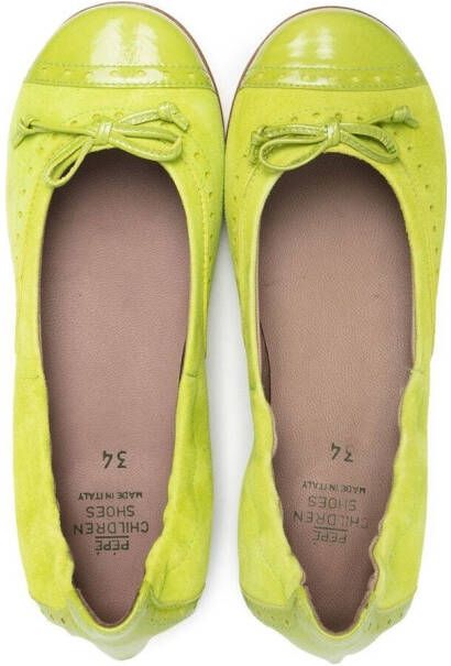 Pèpè bow-detailed ballerina shoes Green