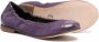 Pèpè brogue-detail suede ballerina shoes Purple - Thumbnail 2