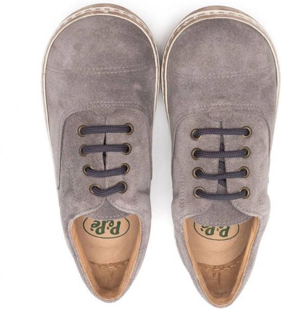 Pèpè suede lace-up shoes Grey