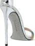 Philipp Plein crystal-embellished metallic-leather sandals Silver - Thumbnail 3