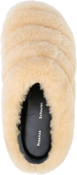 Proenza Schouler Rondo shearling slippers Neutrals