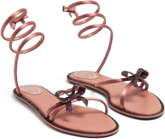 René Caovilla Cleo wraparound sandals Pink