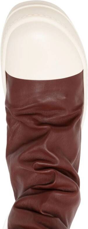Rick Owens thigh-high leather boots Brown